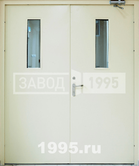 Двустворчатая дверь с доводчиком Двустворчатая дверь с доводчиком